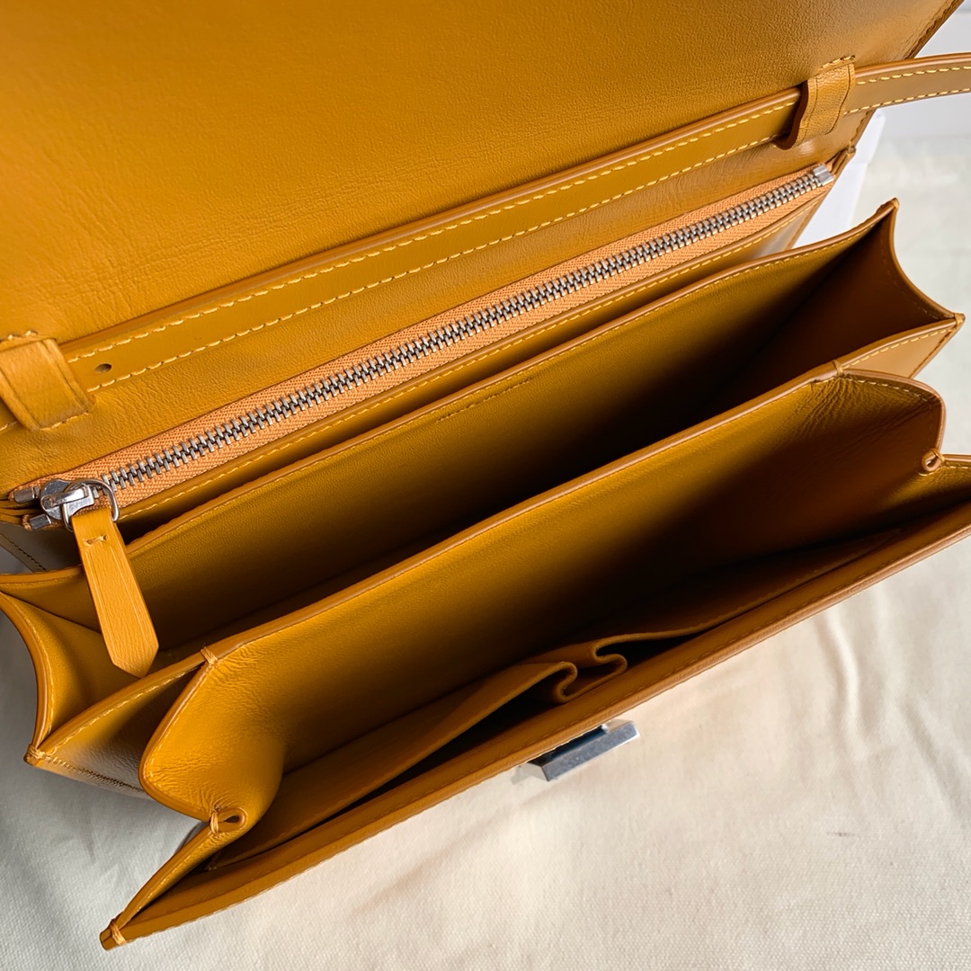 CELINE包包 Classic Box  24厘米 黄色手搓纹 最新升级版 全新包装