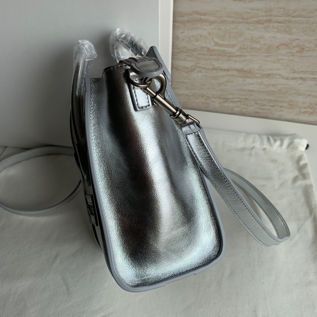 CELINE包包 银色平纹 LUGGAGE NANO 20 X 20 X 10 厘米 100%小牛皮